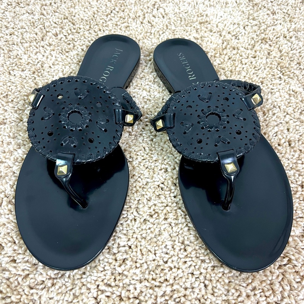 Jack Rogers Georgica Jelly sandal in black